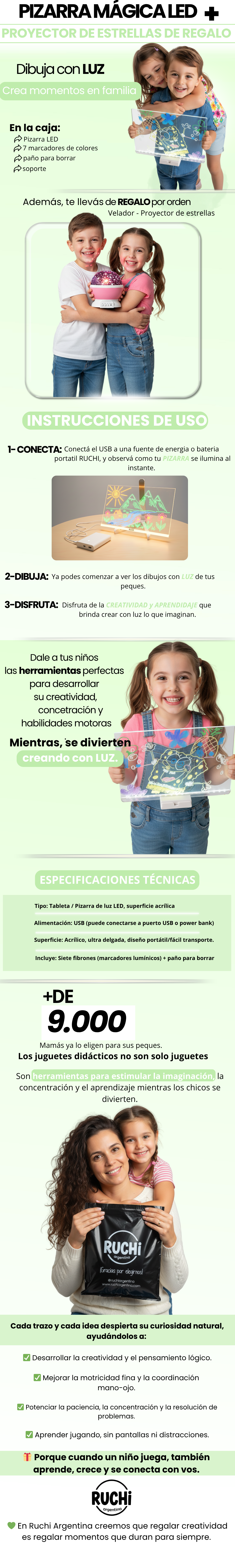 Pizarra Mágica LED Ruchi